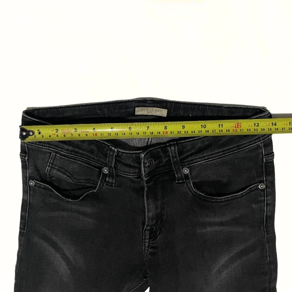 Burberry Brit Ladies Black Skinny Jeans Size 25 Zipper Accents - Picture 11 of 12